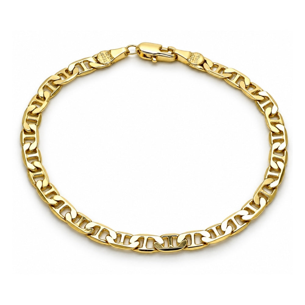 Oro Laminado Basic Bracelet, Gold Filled Style Mariner and Mariner Design, Polished, Golden Finish