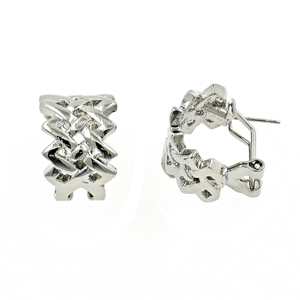 Rhodium Gold Filled Stud Earring, Polished, Rhodium Finish