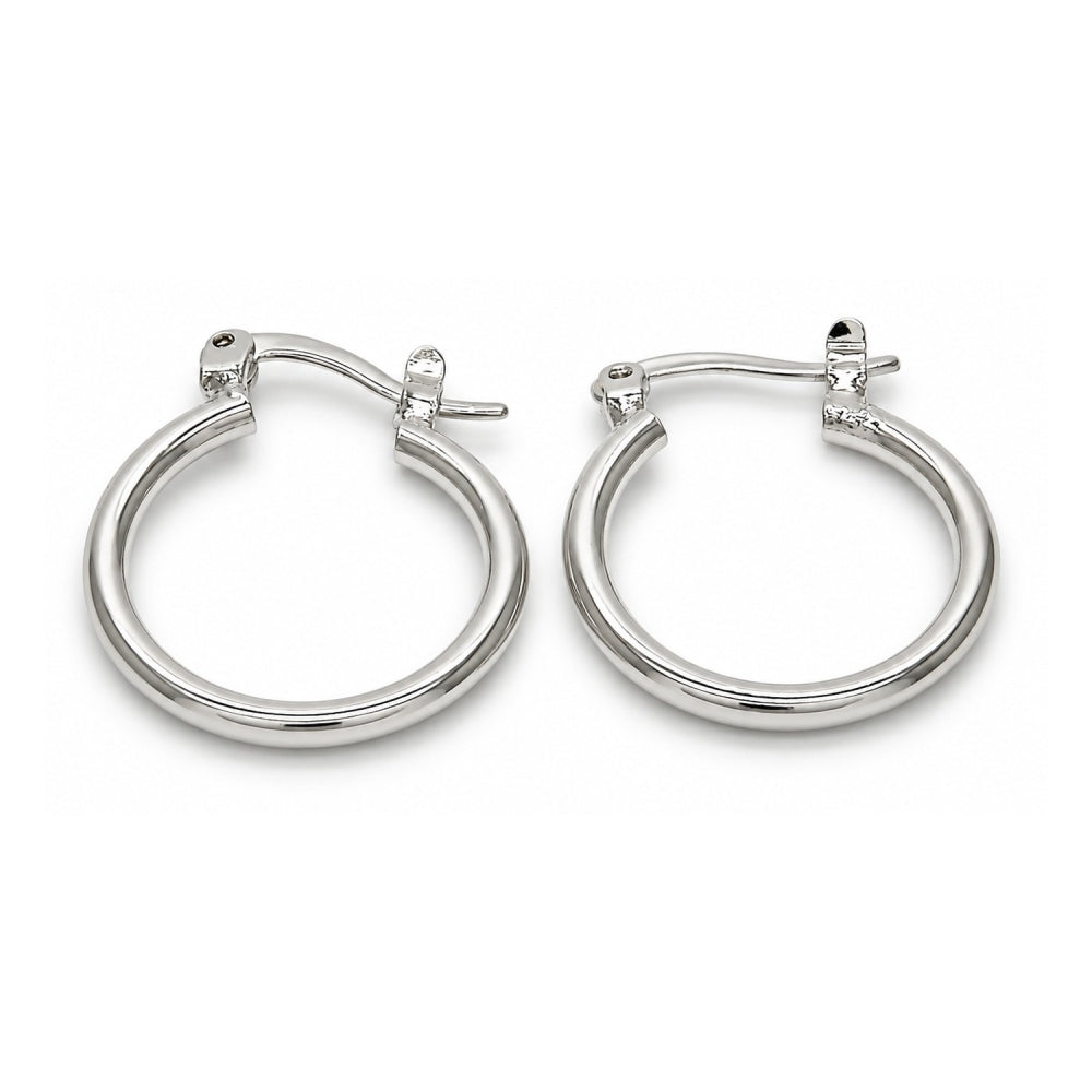 Rhodium Gold Filled Small Hoop, Polished, Rhodium Finish