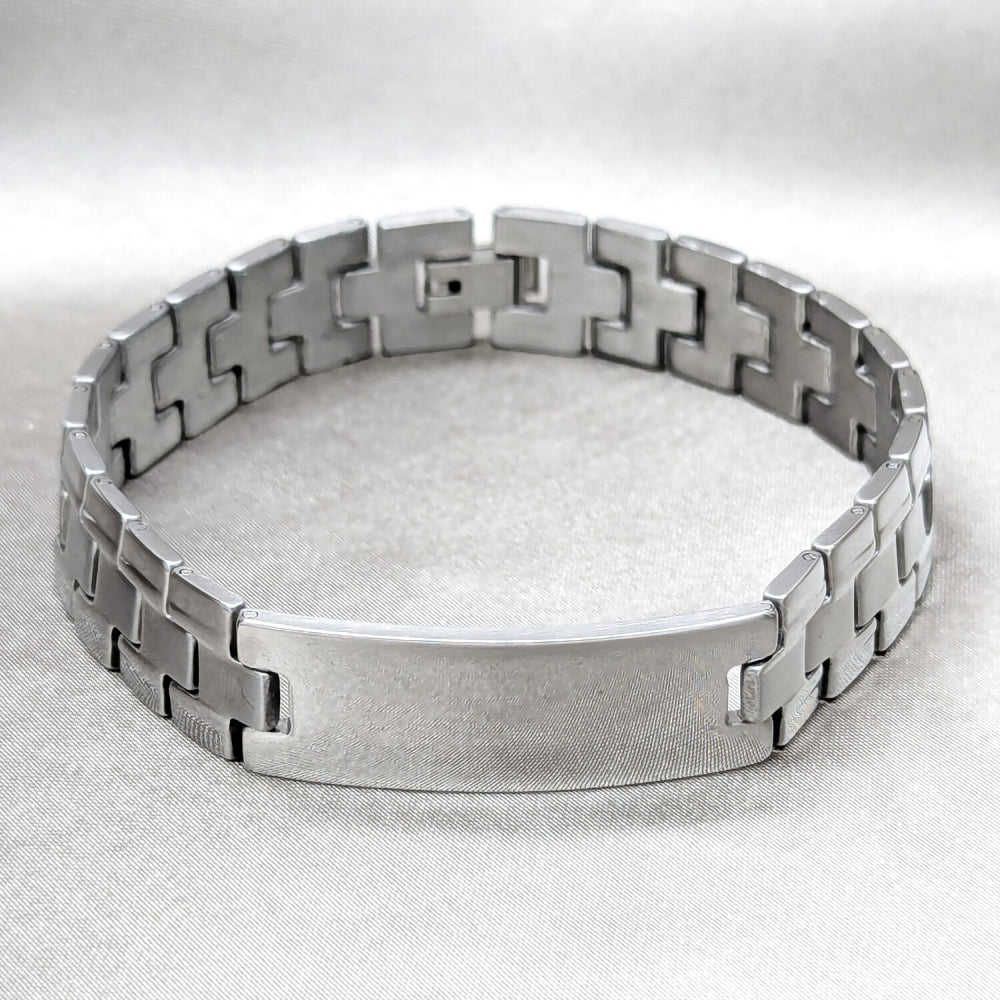 Stainless Steel Solid Bracelet, Polished, Steel Finish