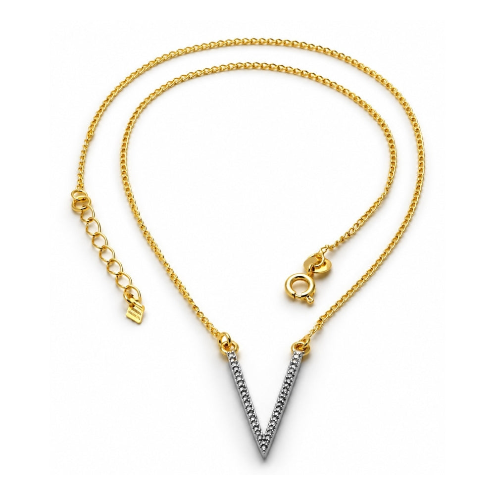 Oro Laminado Pendant Necklace, Gold Filled Style Matte Finish, Two Tone