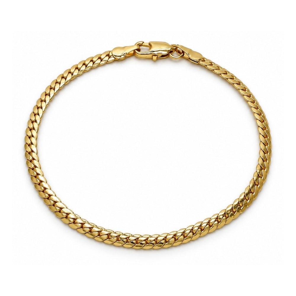 Gold Plated Basic Bracelet, Polished, Golden Finish
