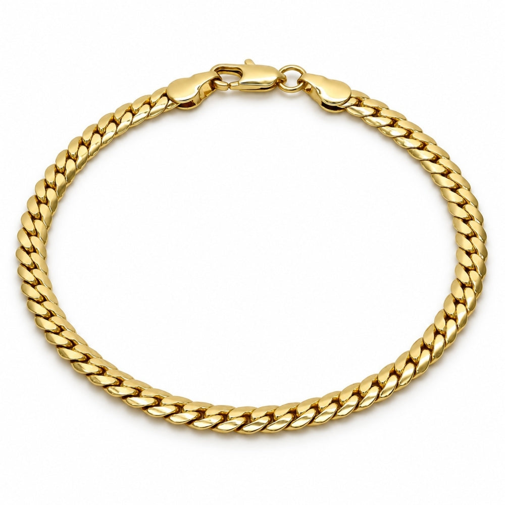 Gold Plated Basic Bracelet, Polished, Golden Finish