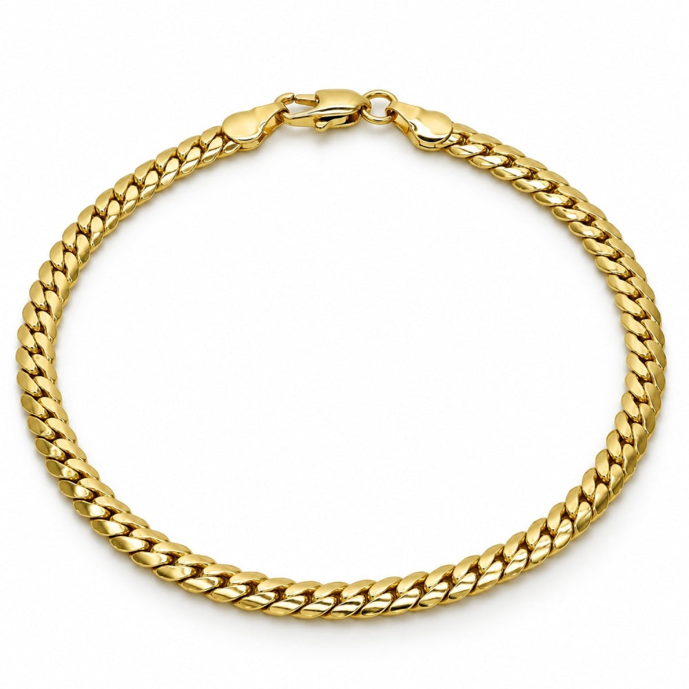 Gold Plated Basic Bracelet, Polished, Golden Finish