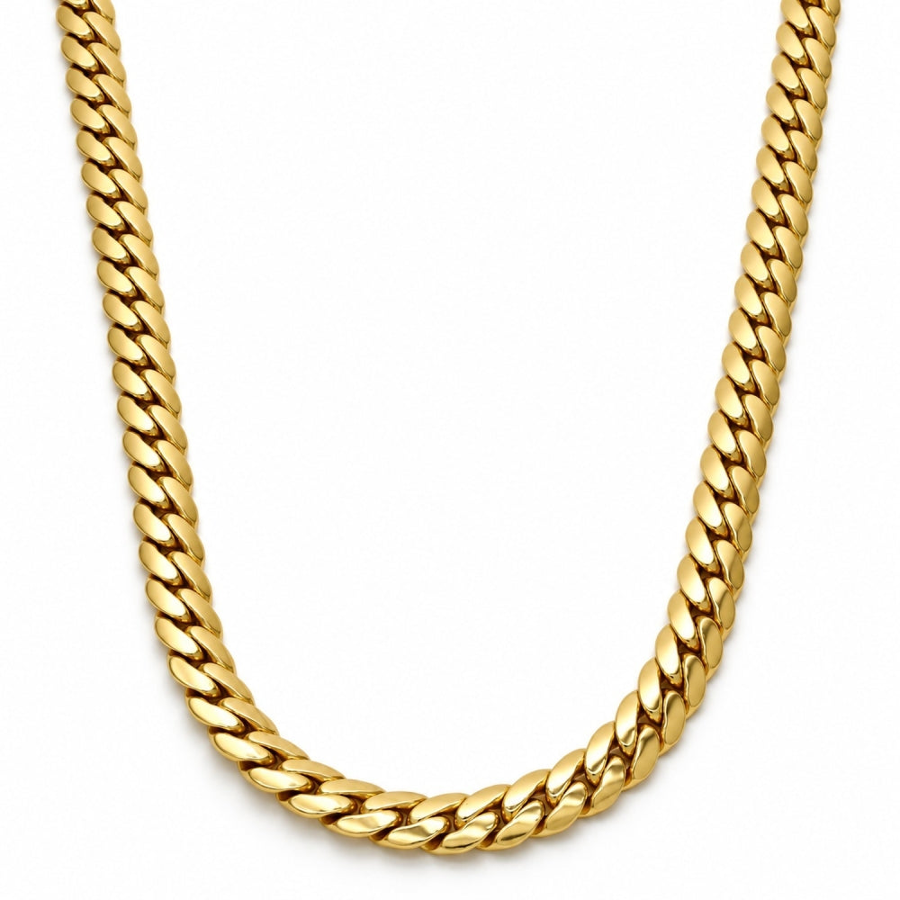 Gold Tone Basic Necklace, Polished, Golden Finish