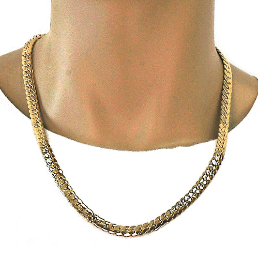 Gold Tone Basic Necklace, Polished, Golden Finish