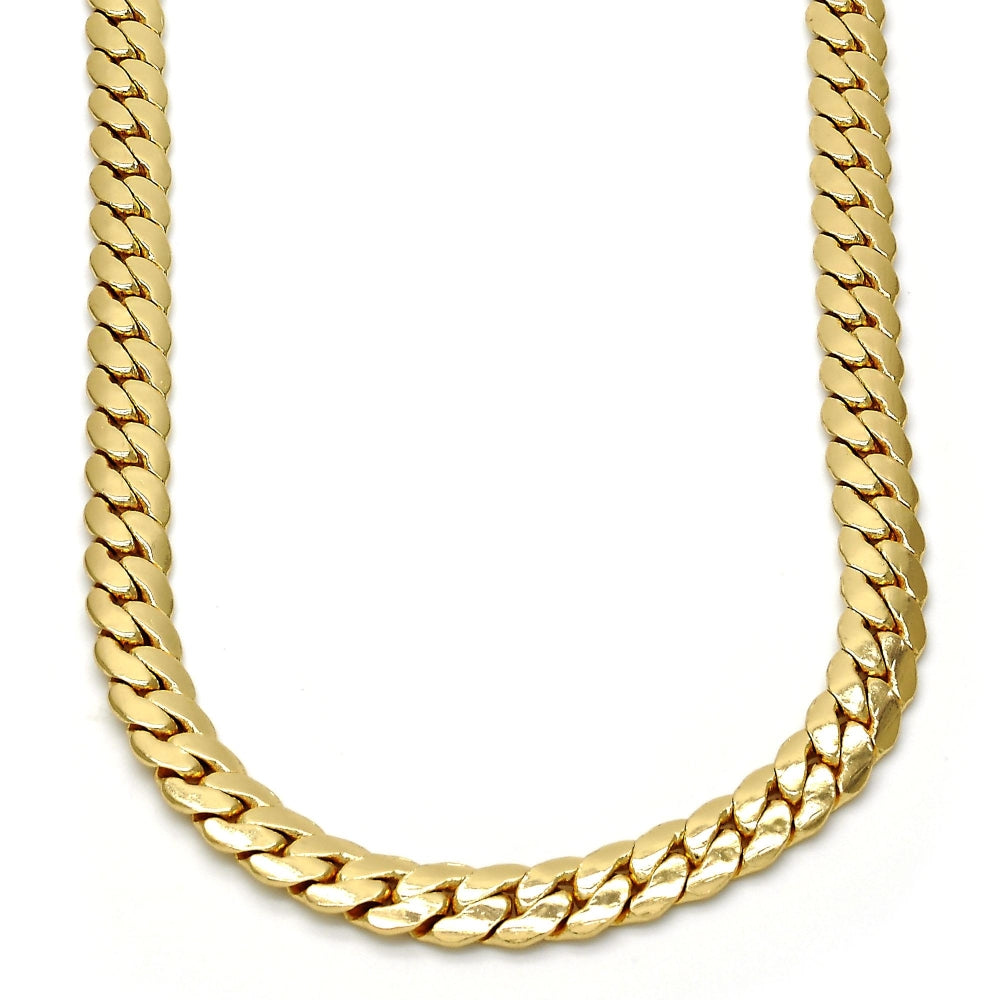 Gold Tone Basic Necklace, Polished, Golden Finish