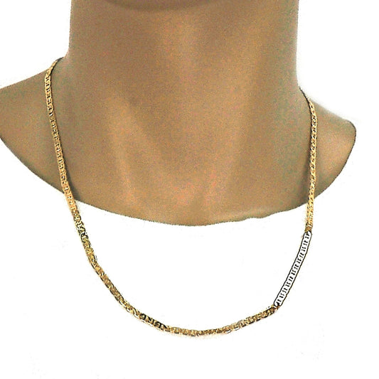 Gold Tone Basic Necklace, Mariner Design, Polished, Golden Finish
