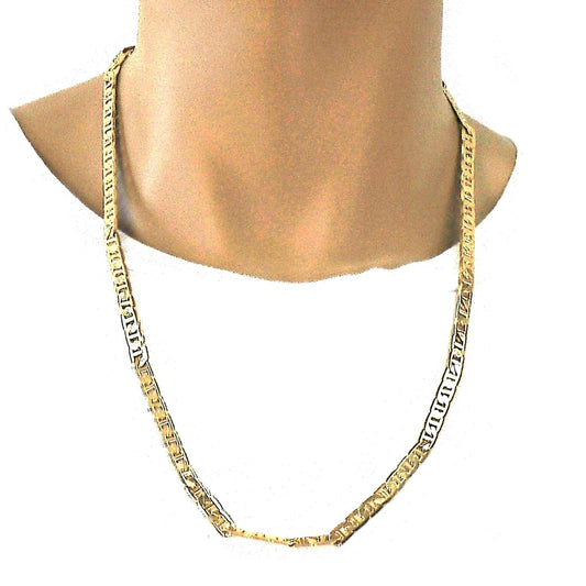 Gold Tone Basic Necklace, Mariner Design, Polished, Golden Finish