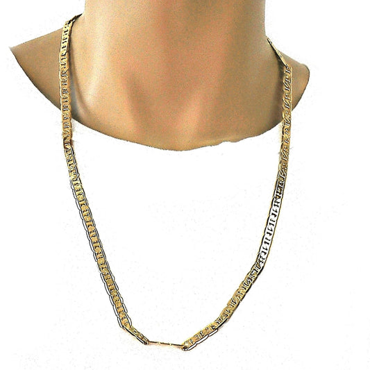Gold Tone Basic Necklace, Mariner Design, Polished, Golden Finish