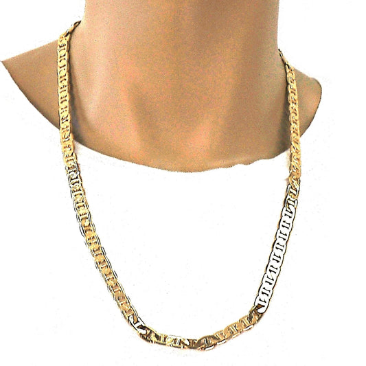 Gold Tone Basic Necklace, Mariner Design, Polished, Golden Finish