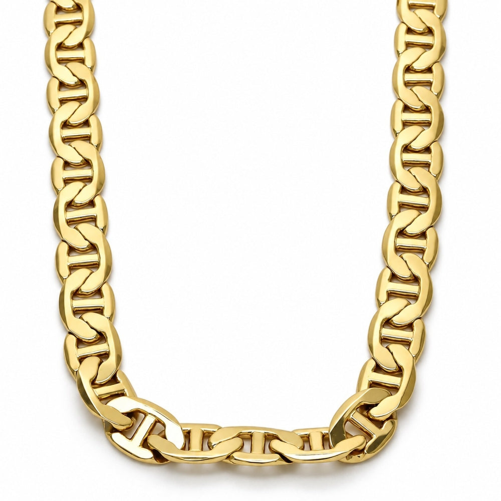 Gold Tone Basic Necklace, Mariner Design, Polished, Golden Finish