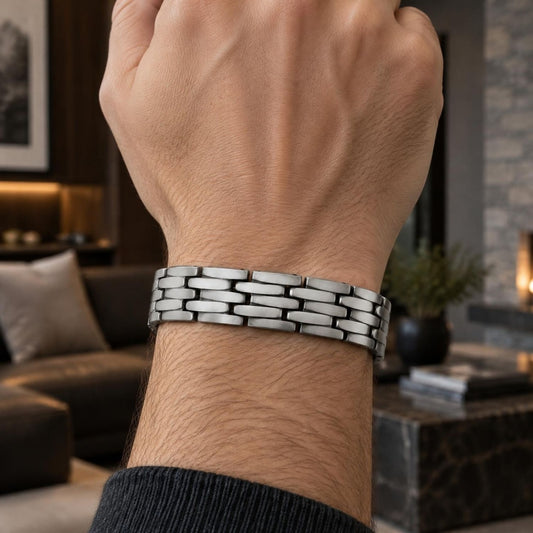 Stainless Steel Solid Bracelet, Polished, Steel Finish