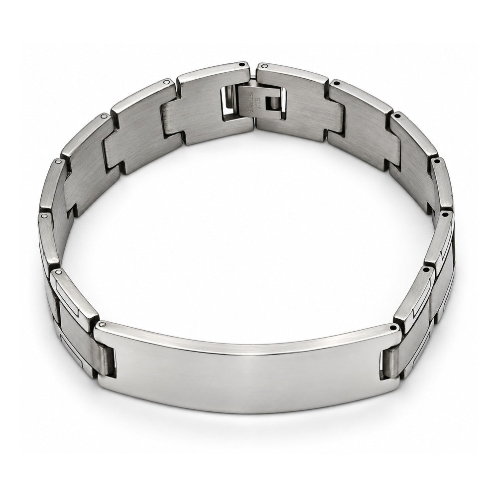 Stainless Steel Solid Bracelet, Polished, Steel Finish