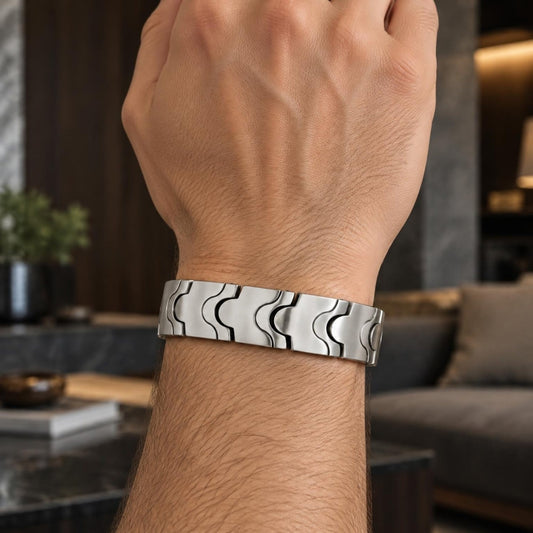 Stainless Steel Solid Bracelet, Polished, Steel Finish