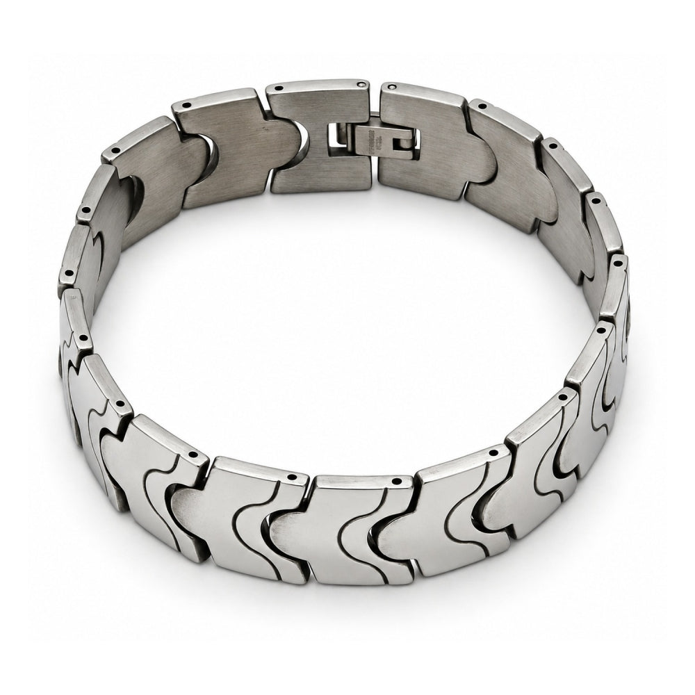 Stainless Steel Solid Bracelet, Polished, Steel Finish