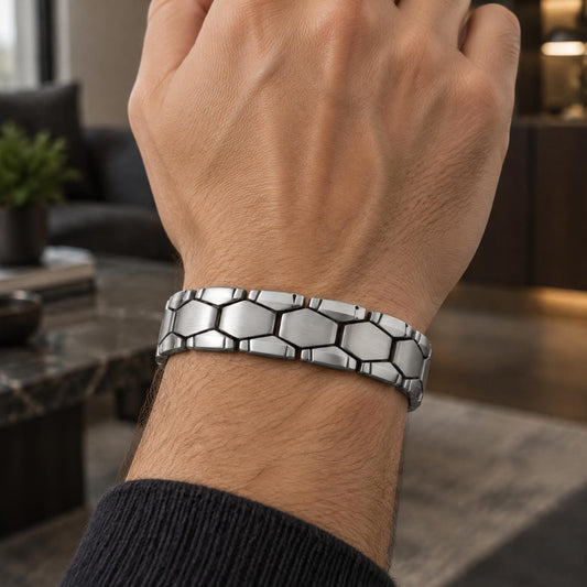 Stainless Steel Solid Bracelet, Polished, Steel Finish