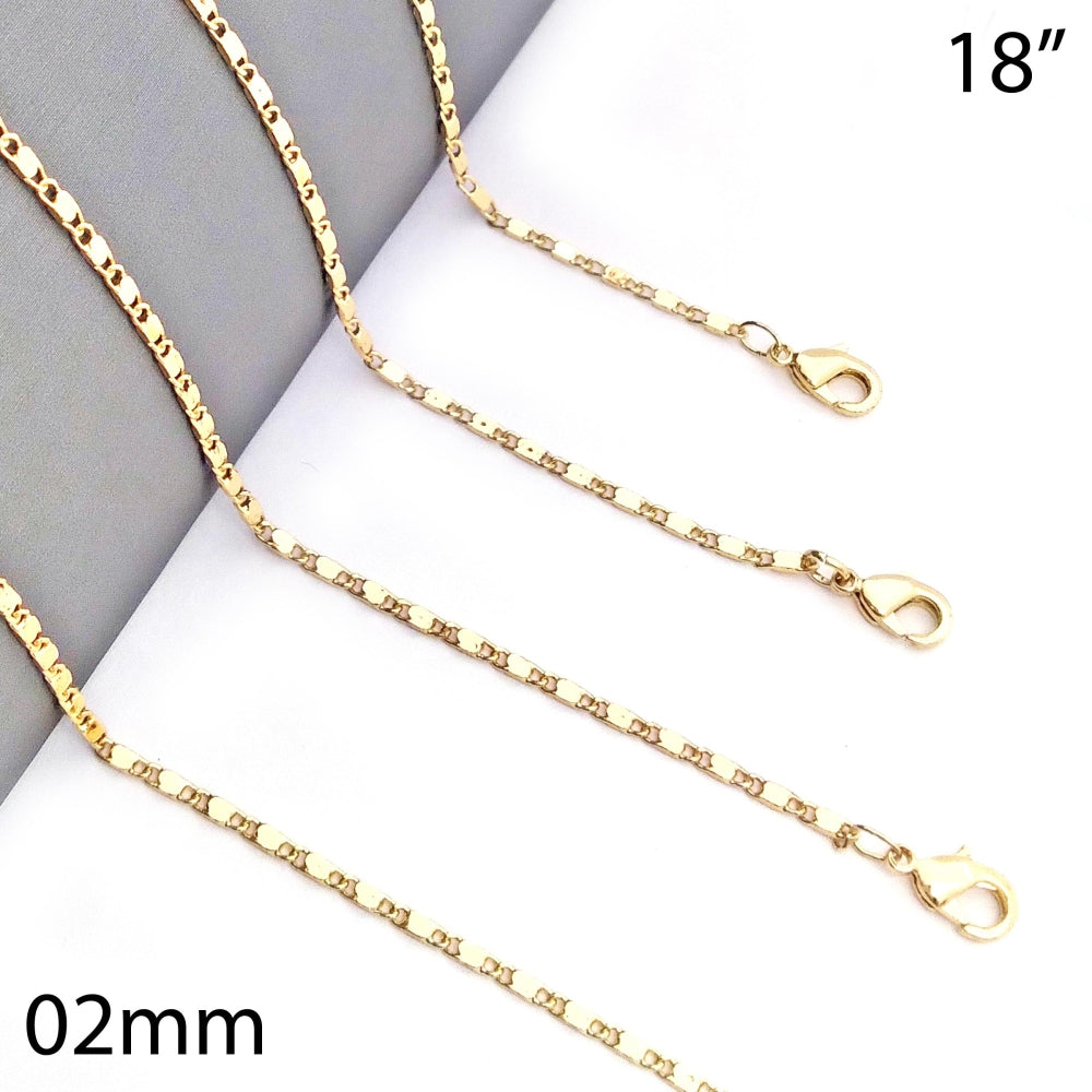 Oro Laminado Basic Necklace, Gold Filled Style Polished, Golden Finish