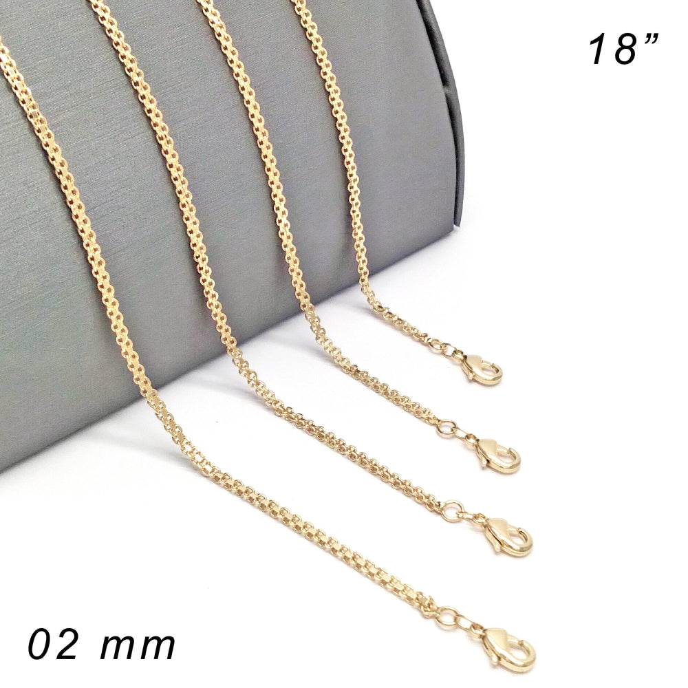 Oro Laminado Basic Necklace, Gold Filled Style Bismark Design, Polished, Golden Finish