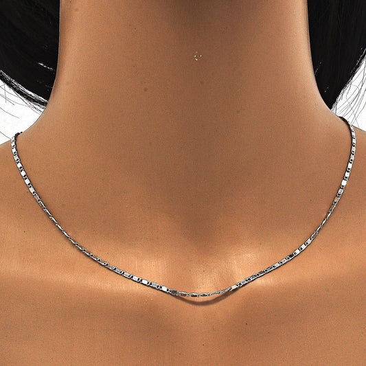 Rhodium Gold Filled Basic Necklace, Polished, Rhodium Finish