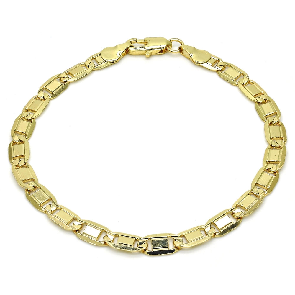 Oro Laminado Basic Bracelet, Gold Filled Style Polished, Golden Finish