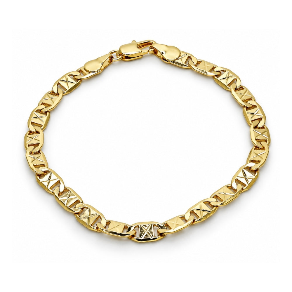 Oro Laminado Basic Bracelet, Gold Filled Style Polished, Golden Finish