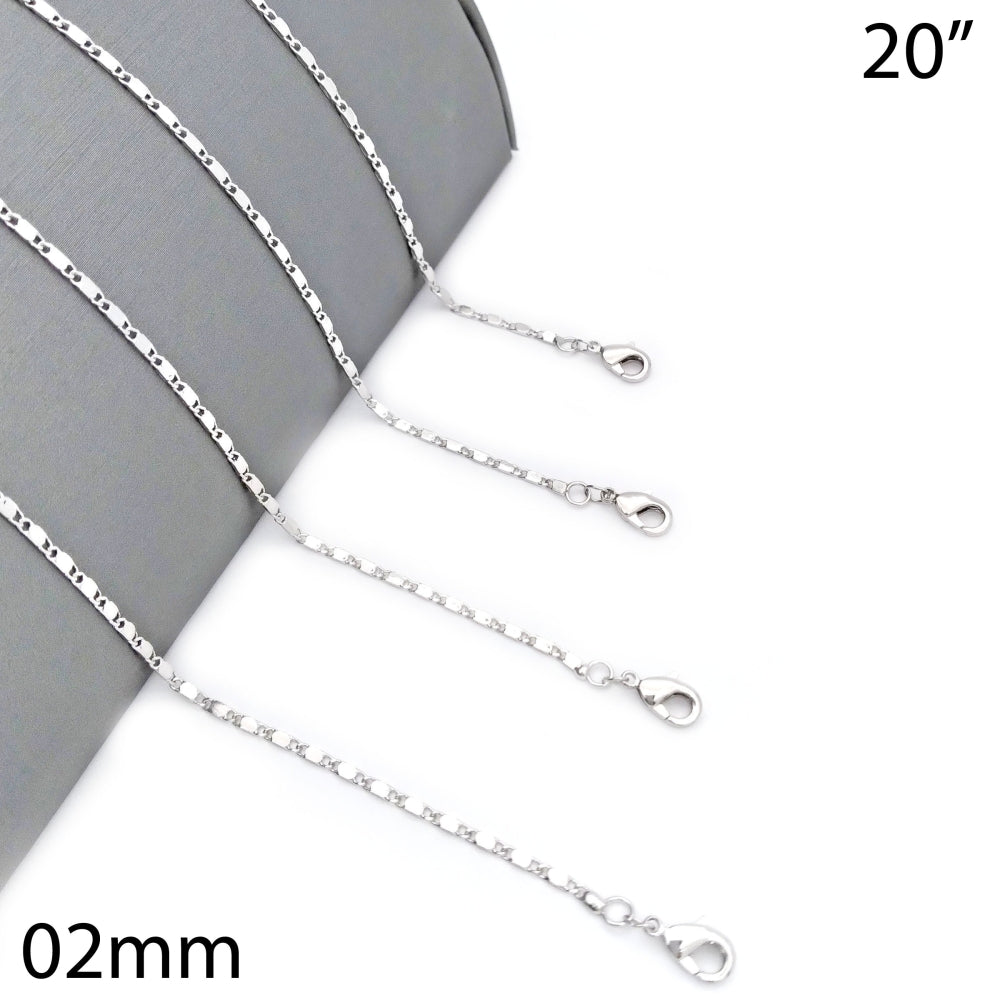 Rhodium Gold Filled Basic Necklace, Polished, Rhodium Finish