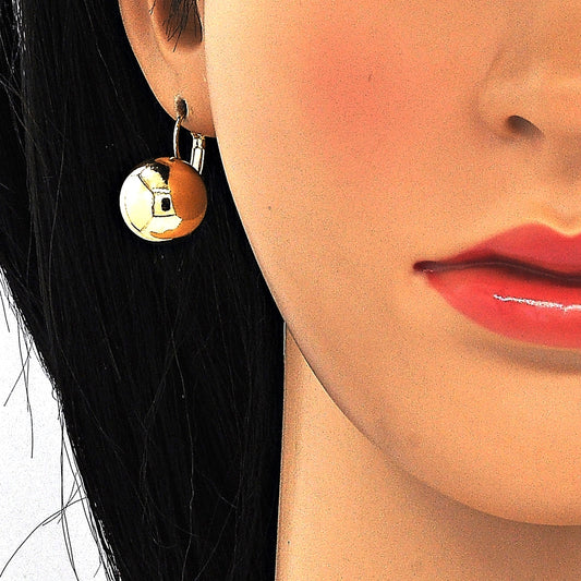Oro Laminado Leverback Earring, Gold Filled Style Polished, Golden Finish