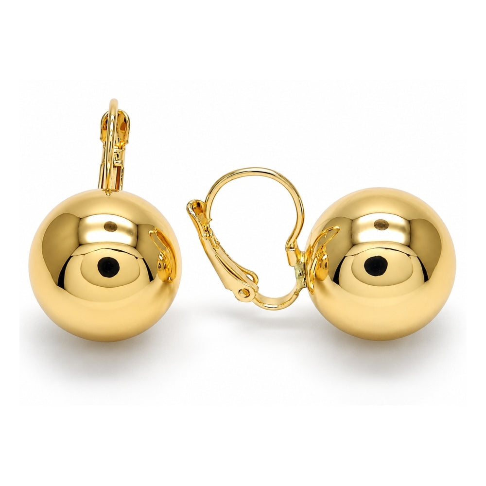 Oro Laminado Leverback Earring, Gold Filled Style Polished, Golden Finish