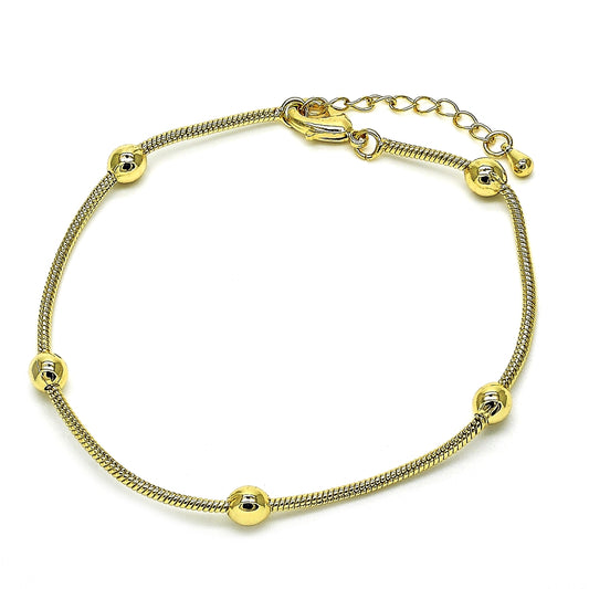 Oro Laminado Fancy Bracelet, Gold Filled Style Polished, Golden Finish