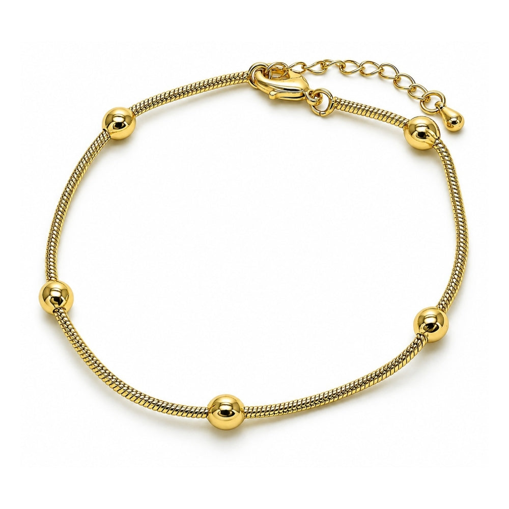 Oro Laminado Fancy Bracelet, Gold Filled Style Polished, Golden Finish