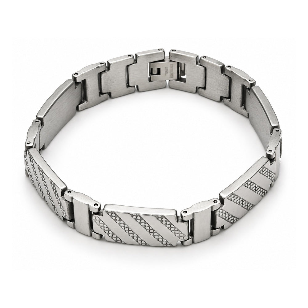 Stainless Steel Solid Bracelet, Polished, Steel Finish