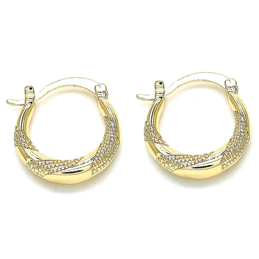 Oro Laminado Small Hoop, Gold Filled Style Polished, Golden Finish