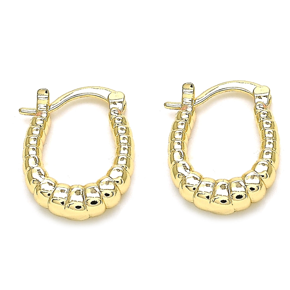 Oro Laminado Small Hoop, Gold Filled Style Polished, Golden Finish