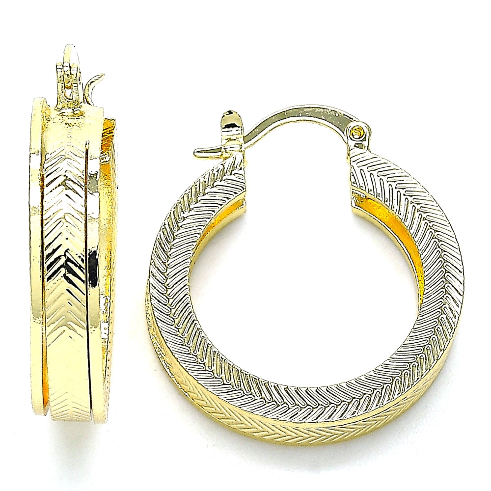Oro Laminado Small Hoop, Gold Filled Style Polished, Golden Finish