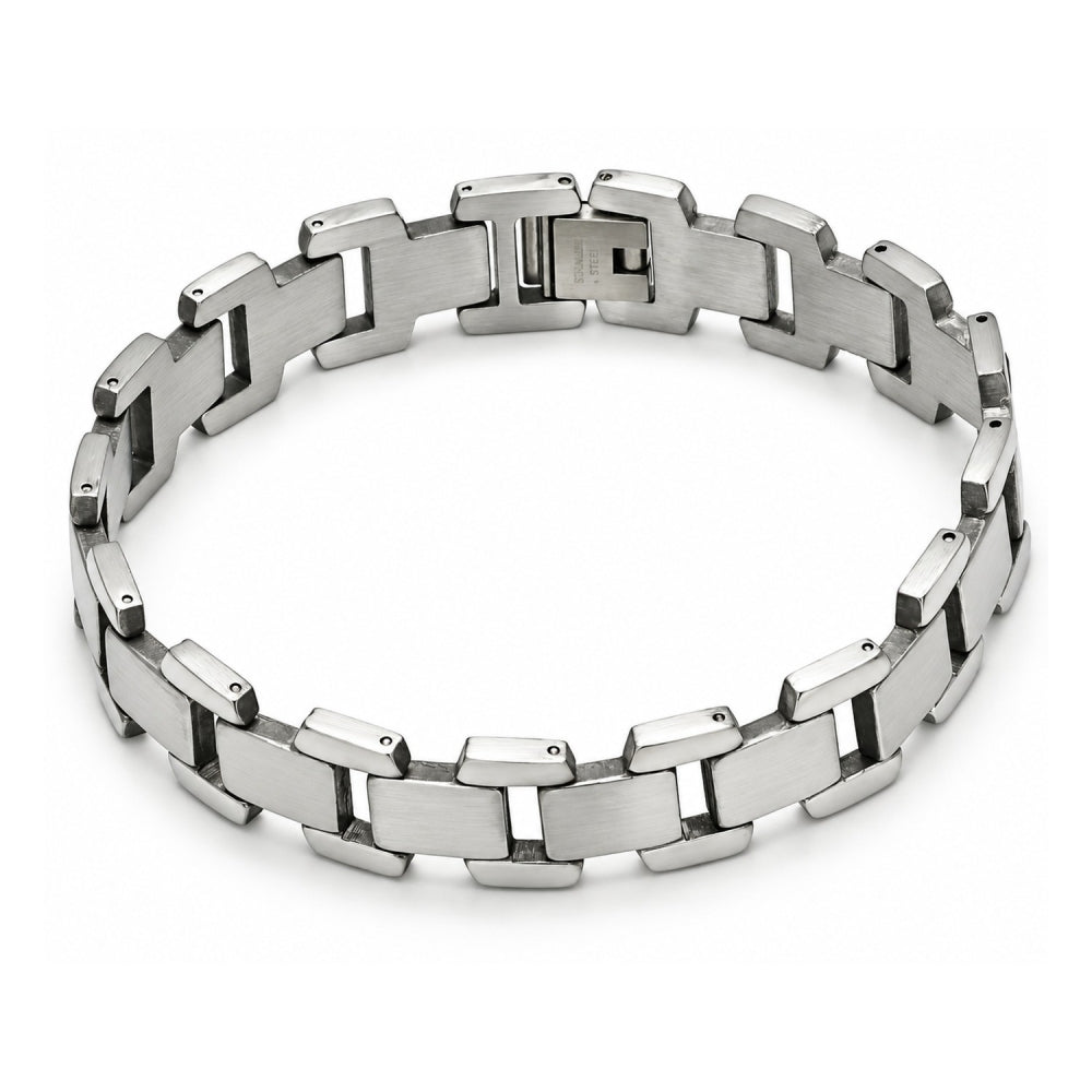 Stainless Steel Solid Bracelet, Polished, Steel Finish