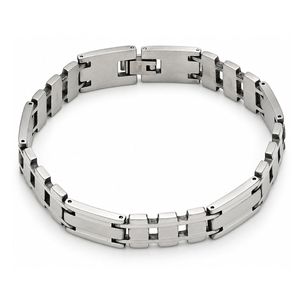 Stainless Steel Solid Bracelet, Polished, Steel Finish