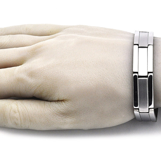 Stainless Steel Solid Bracelet, Polished, Steel Finish