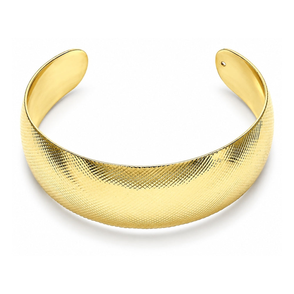 Oro Laminado Individual Bangle, Gold Filled Style Diamond Cutting Finish, Golden Finish