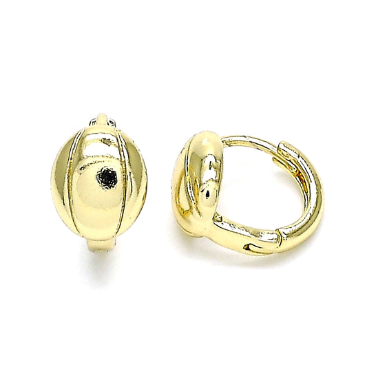 Oro Laminado Huggie Hoop, Gold Filled Style Polished, Golden Finish