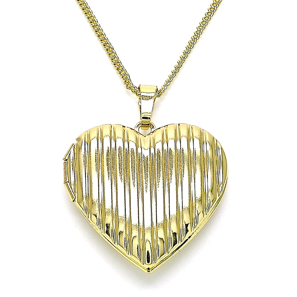 Oro Laminado Pendant Necklace, Gold Filled Style Polished, Golden Finish