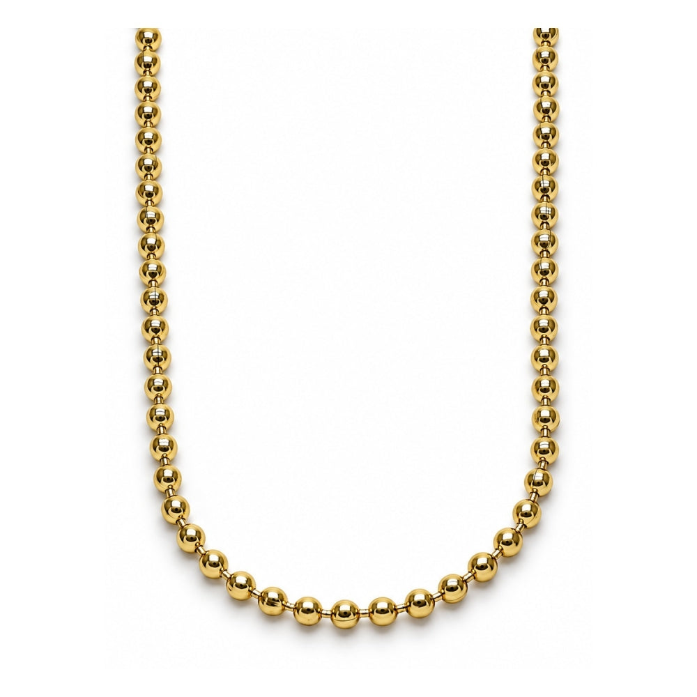Oro Laminado Fancy Necklace, Gold Filled Style Ball Design, Polished, Golden Finish