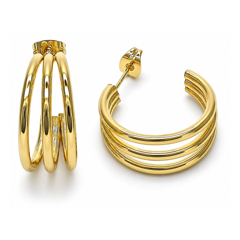 Oro Laminado Small Hoop, Gold Filled Style Polished, Golden Finish