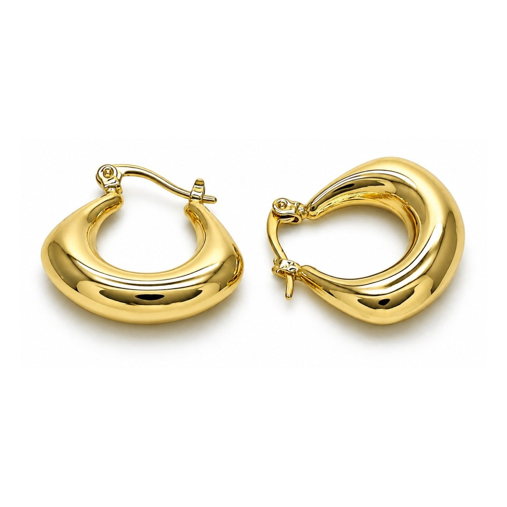 Oro Laminado Small Hoop, Gold Filled Style Polished, Golden Finish