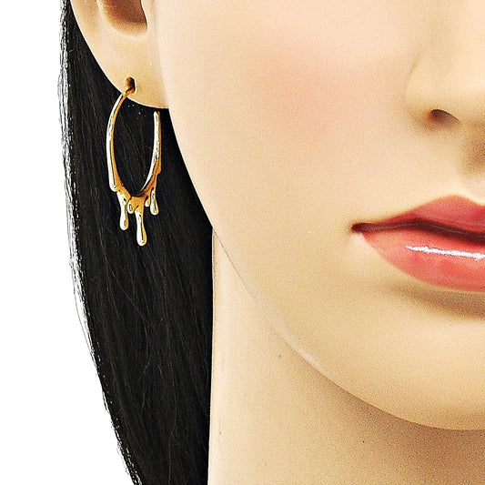 Oro Laminado Medium Hoop, Gold Filled Style Polished, Golden Finish