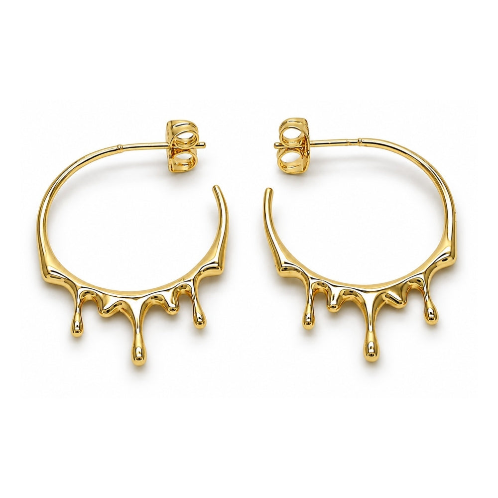 Oro Laminado Medium Hoop, Gold Filled Style Polished, Golden Finish