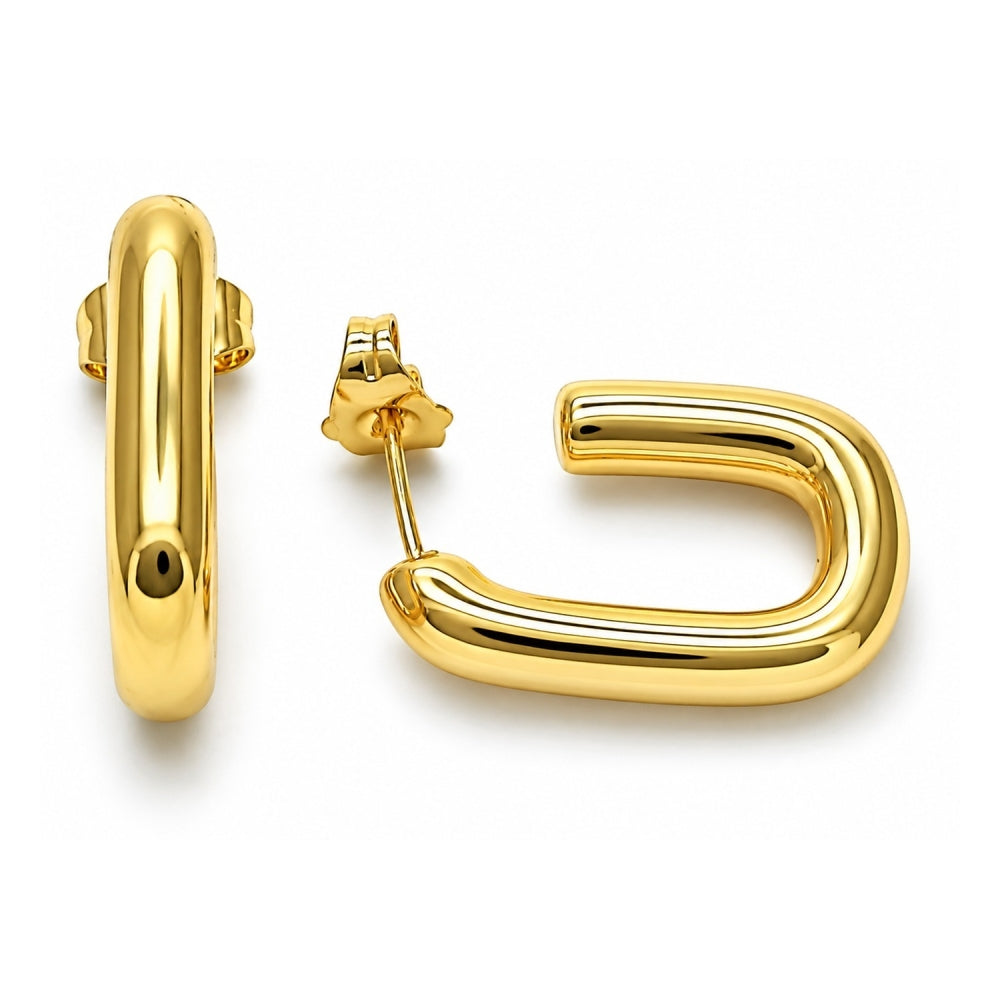 Oro Laminado Small Hoop, Gold Filled Style Polished, Golden Finish