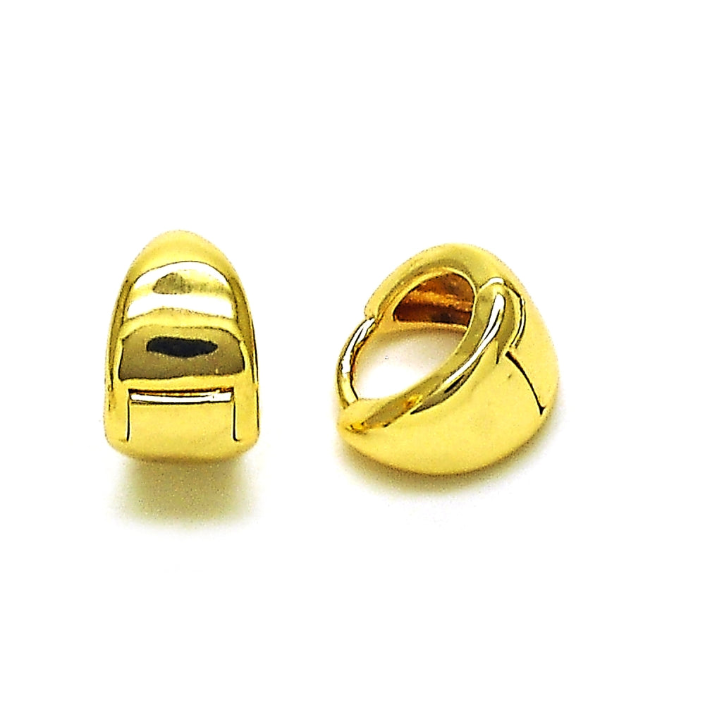 Oro Laminado Huggie Hoop, Gold Filled Style Polished, Golden Finish