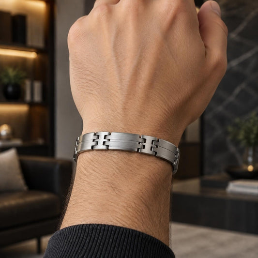 Stainless Steel Solid Bracelet, Polished, Steel Finish