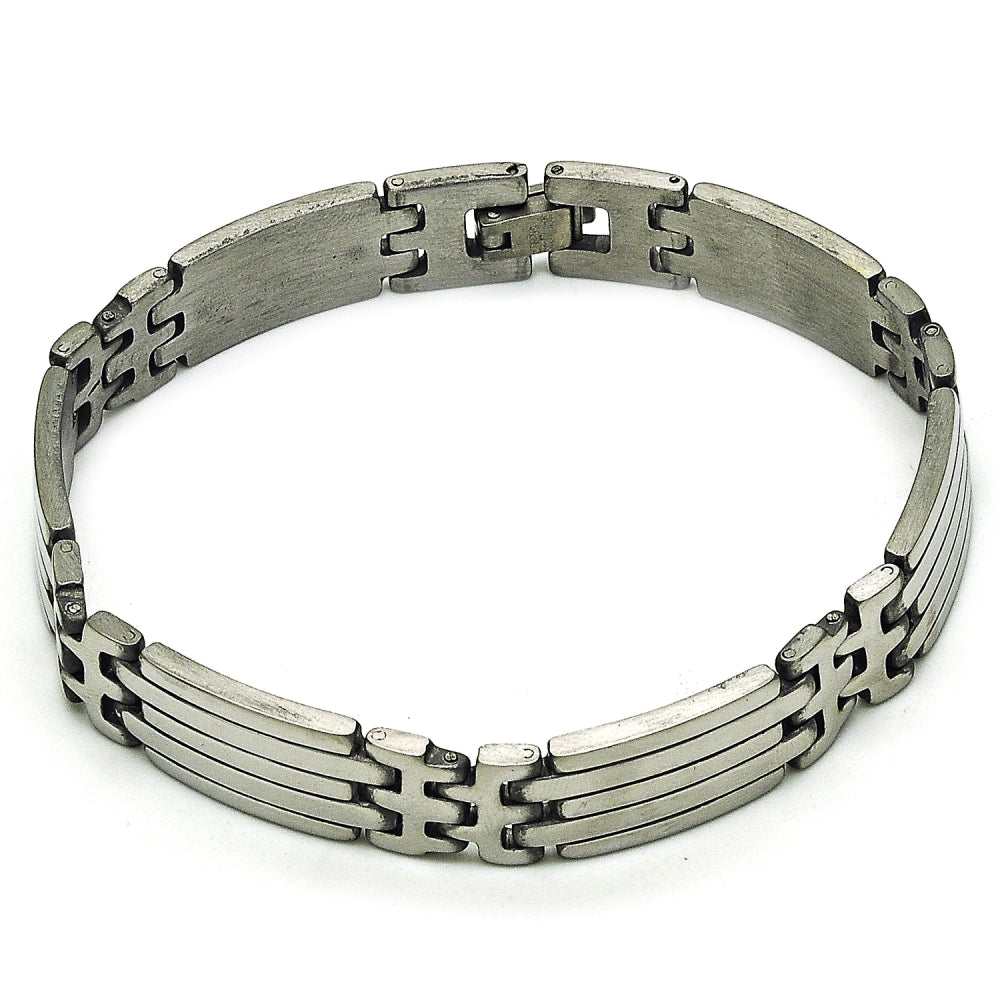 Stainless Steel Solid Bracelet, Polished, Steel Finish